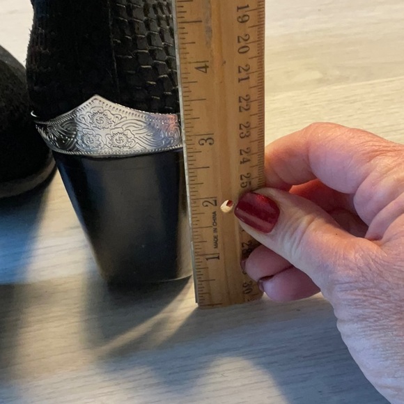 Jeffrey Campbell Cromwell Western Black Suede Snakeskin Leather Booties-Size 7.5 - Picture 13 of 16